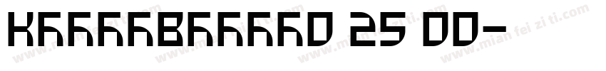 KSYHSVZNCM0 25 00字体转换